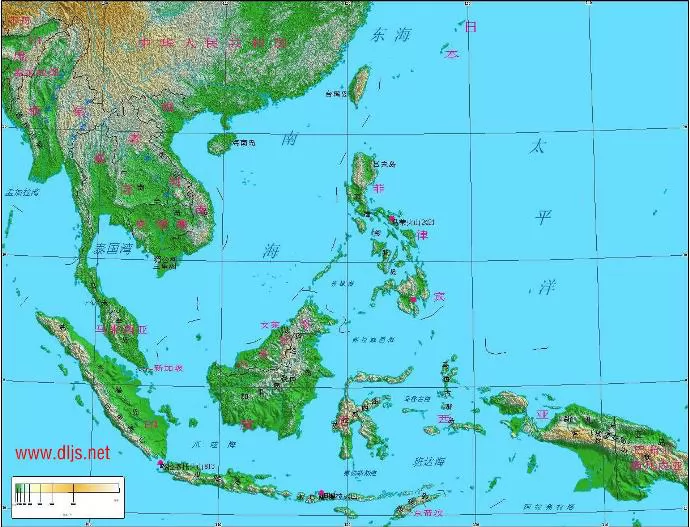 东南亚地形图 - 七年级图片 - 地理教师网