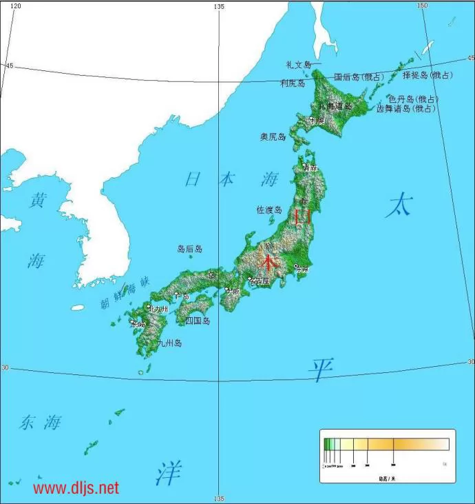 日本地形图 - 七年级图片 - 地理教师网