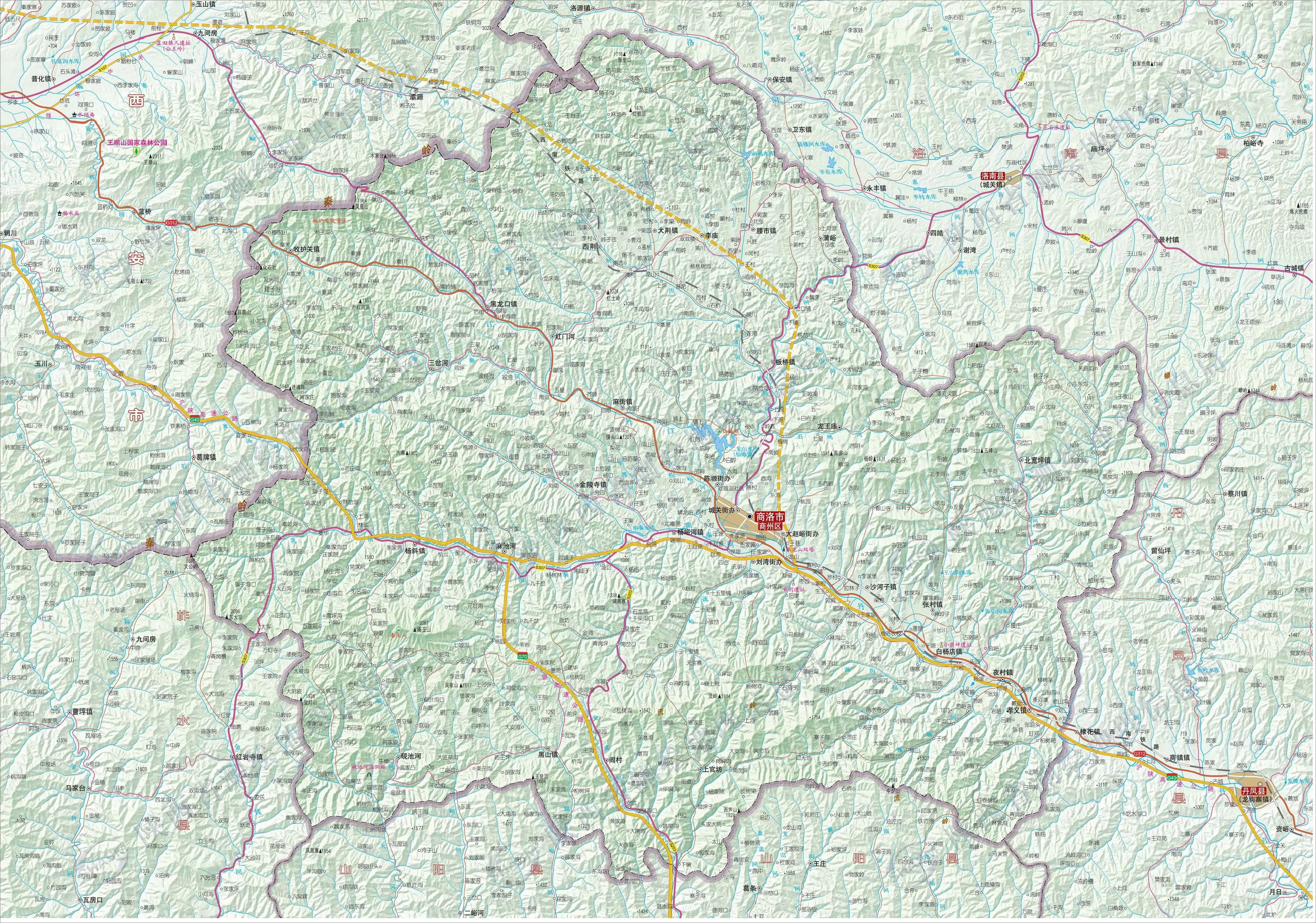商洛市商州区地图