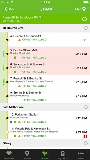 tram tracker墨尔本实时到达信息 v1.11.1 安卓版 1